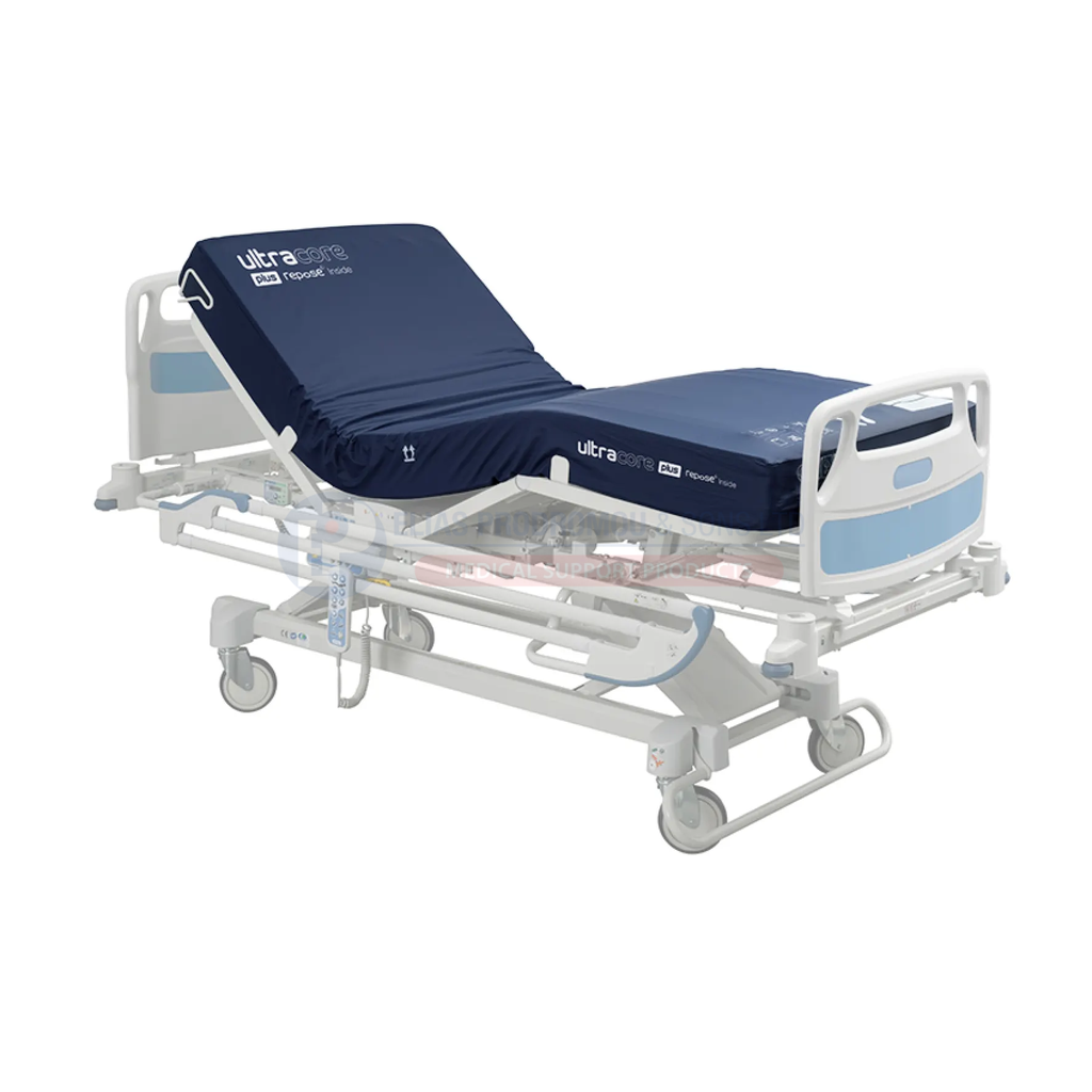 Ultracore covered mattress on a profiling hospital bed; bed frame is context only. Bed frame, where shown, is not included.