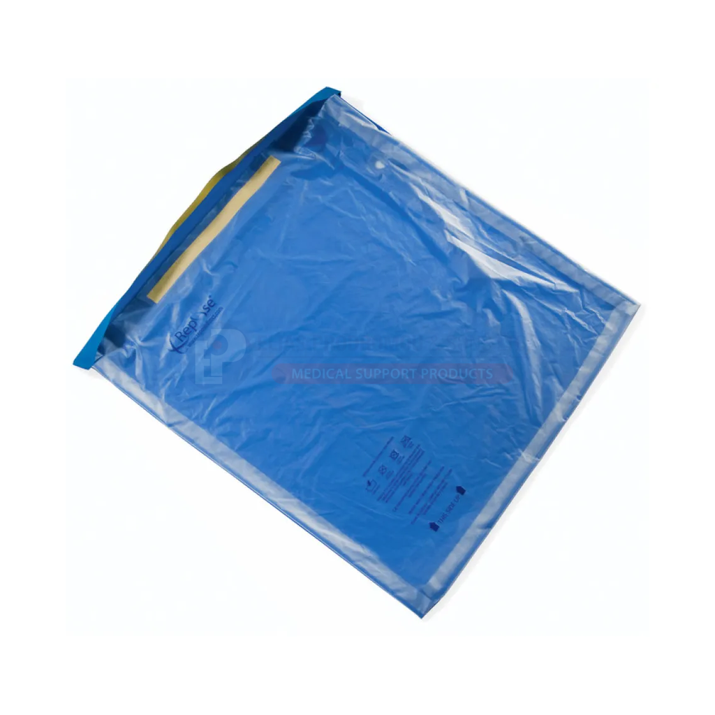 Repose Cushion Refresh Cover — manufacturer fitting demonstration. Cushion Refresh replacement outer-film fitting only. The cushion used in the demonstration is not included; this is not a blue PU or Dartex cover.