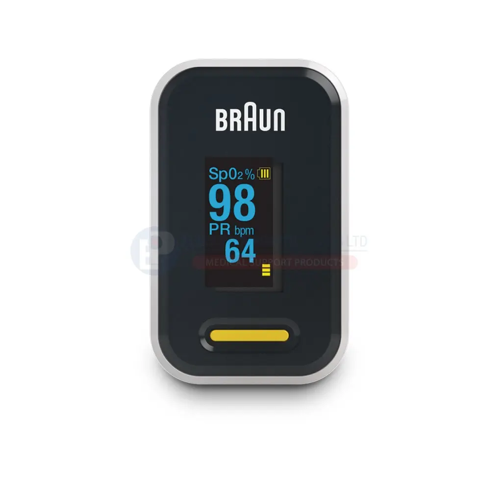[101121] BRAUN Pulse Oximeter 1 Fingertip Blood Oxygen Monitor SpO2 Pulse Rate OLED Display - YK-81CEU