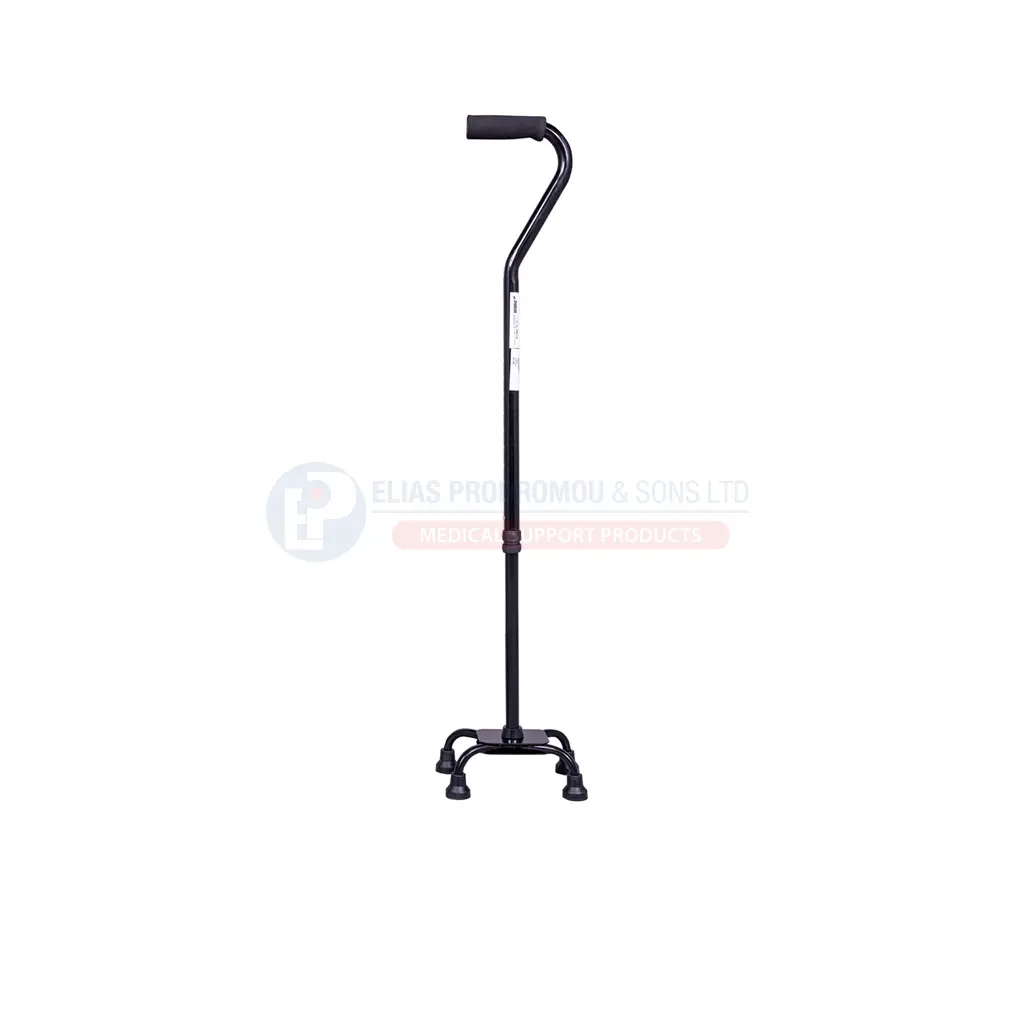 [102211] Bariatric Quad Walking Cane Small Base Heavy Duty 225kg Adjustable - 0812206