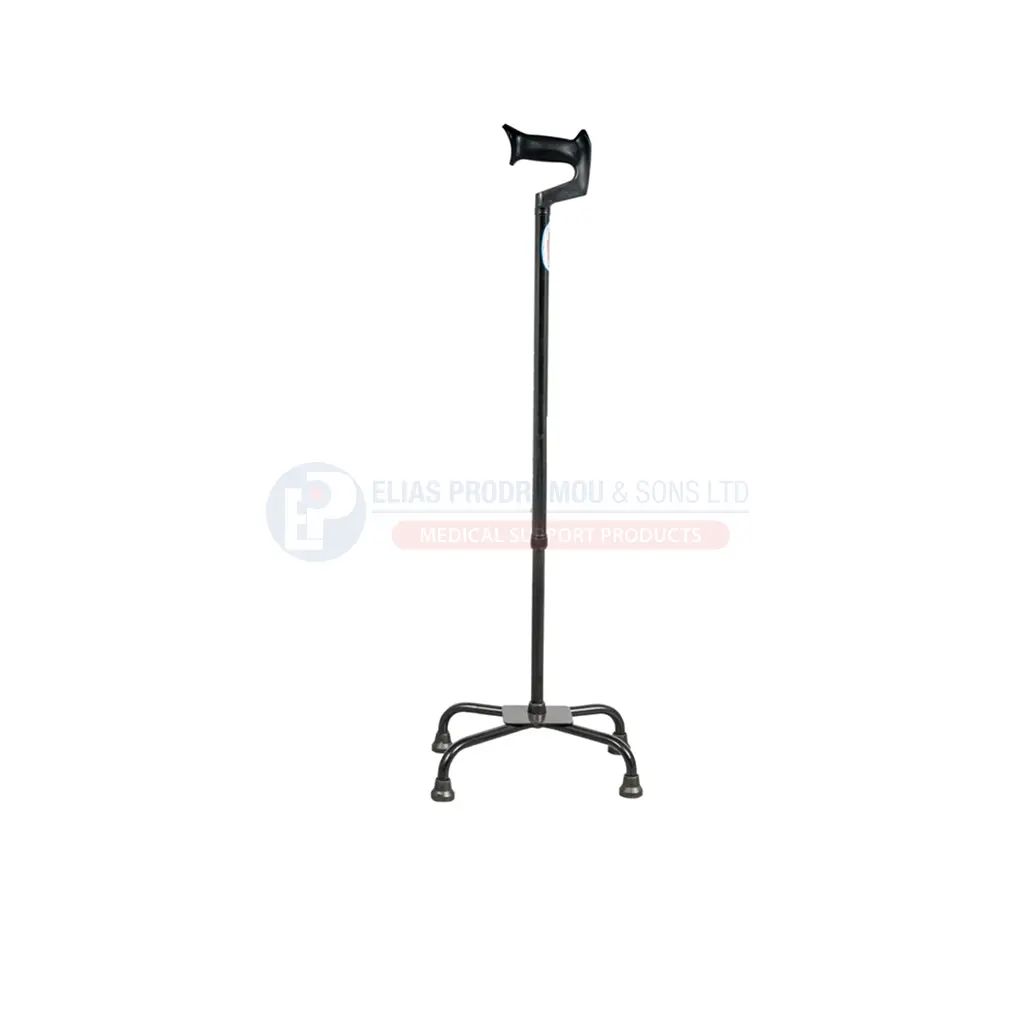 [102156] 4-Leg Walking Cane Straight Handle Aluminium Adjustable - 0806510