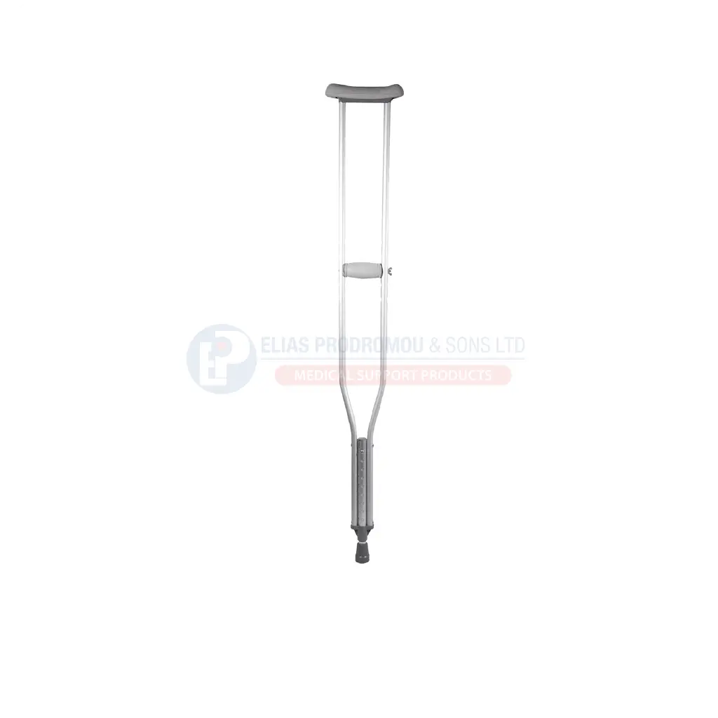 [102210] Aluminium Underarm Crutches Medium Size Adjustable Height Pair - 0809777