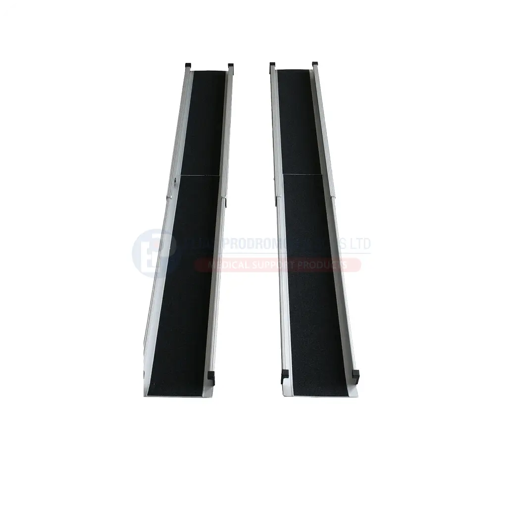 [102254] Folding Wheelchair Ramp Telescopic Aluminium Adjustable Heavy Duty Access - 0805400