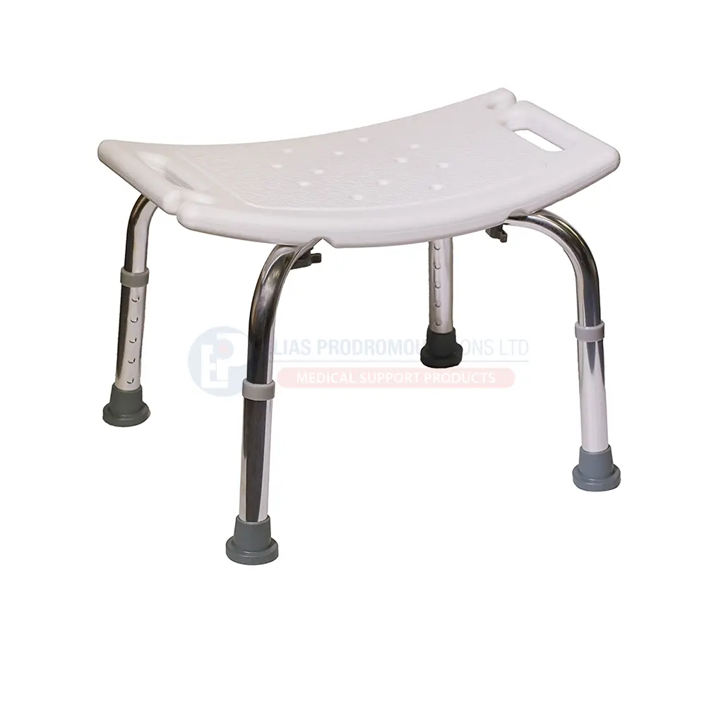 [102133] Shower Chair Without Backrest Adjustable Bath Stool Aluminum – 0804461/0806505