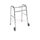 MOBIAK Foldable Walker with Front Wheels Aluminium Adjustable Height - 0806507