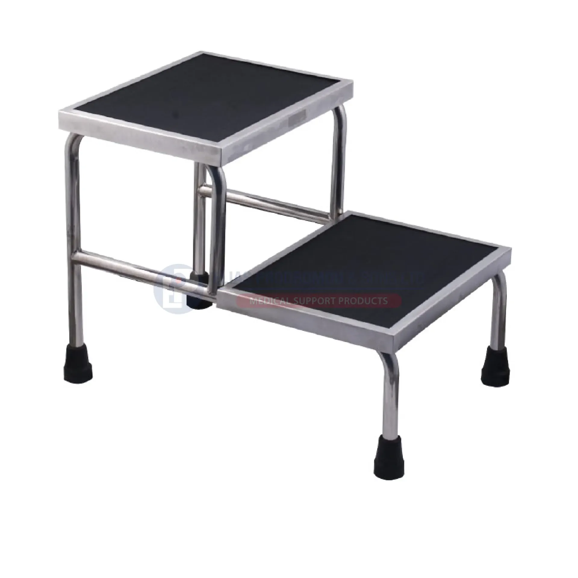 [103144] Reinforced Stainless Steel Anti-Slip Medical Double Step Stool - 0806371
