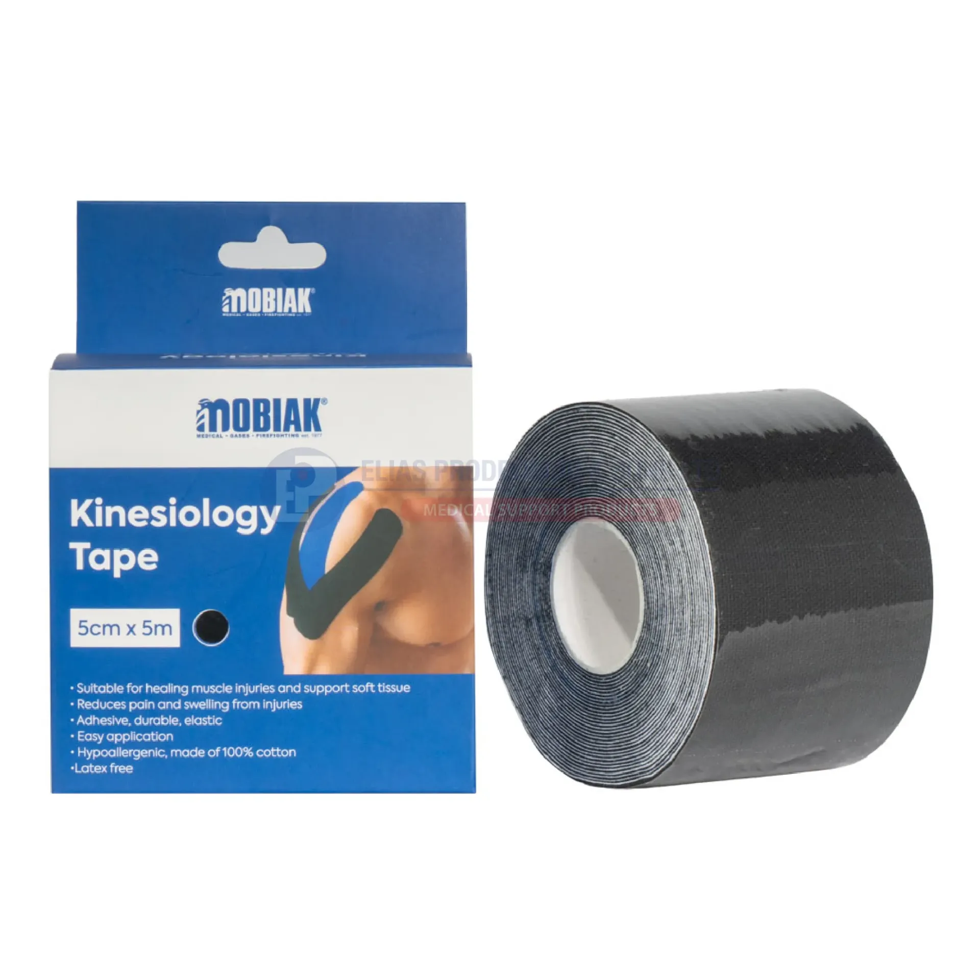 Kinesiology Tape Black 5cm x 5m - 0815754