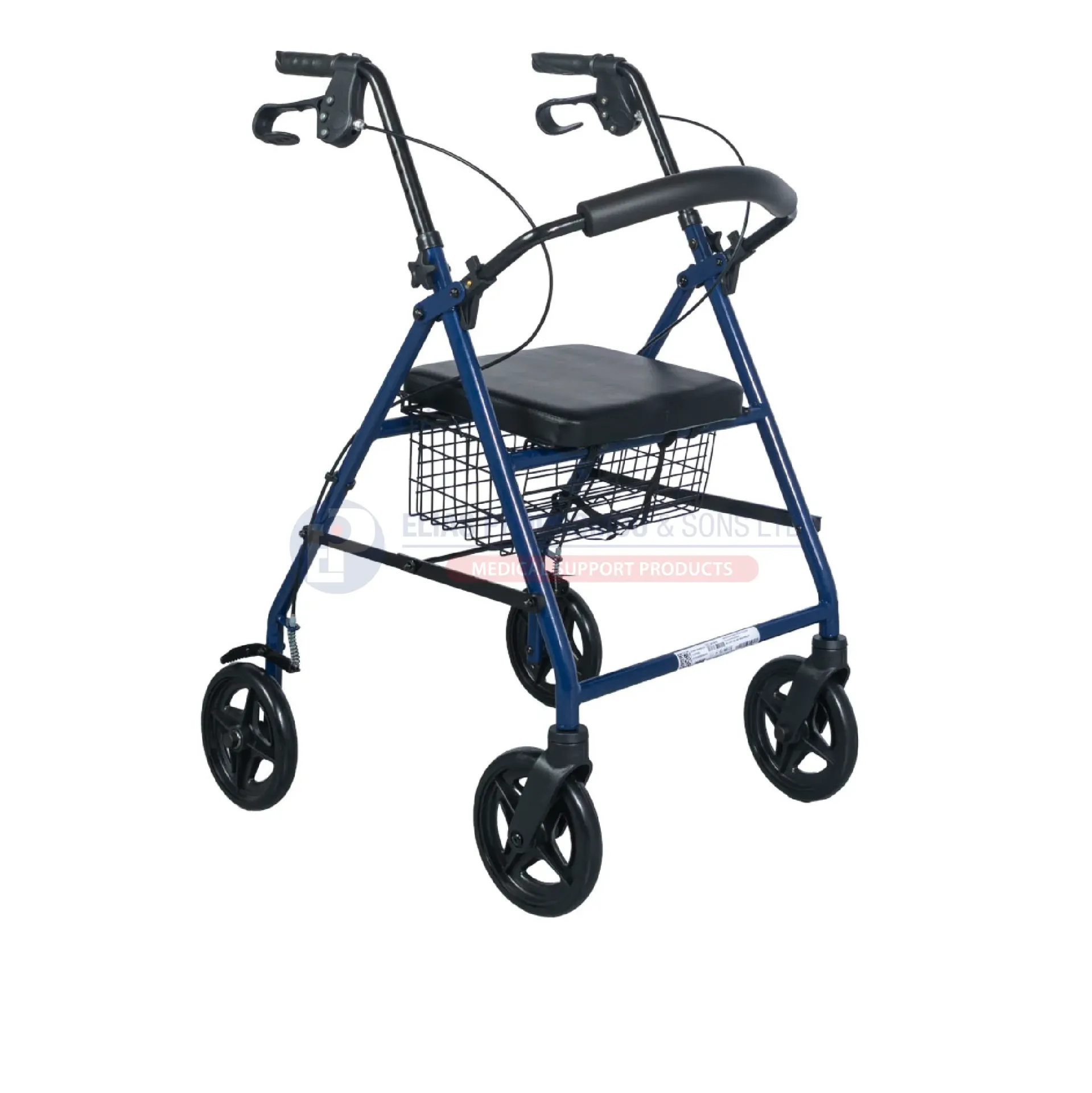 [103084] Rollator Walker Steel Foldable with Seat & Basket - 0810616