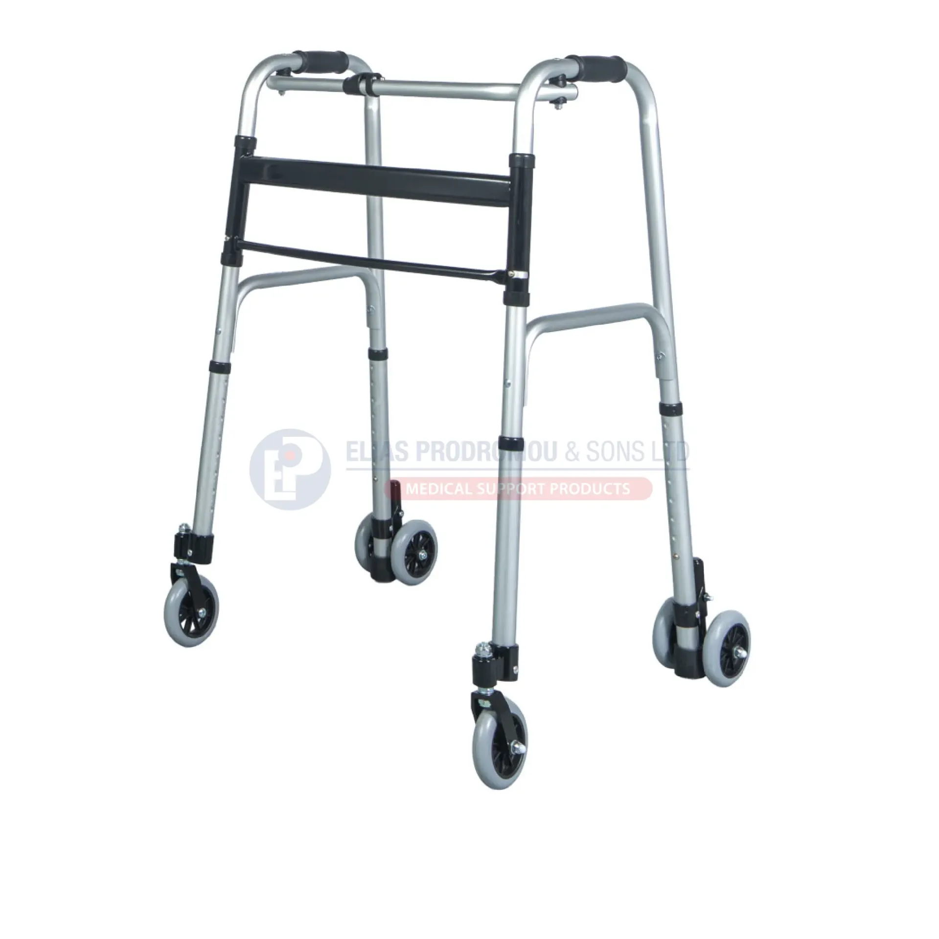 [103089] MOBIAK Walker with 360° Swivel Wheels Aluminium Foldable Adjustable - 0810643