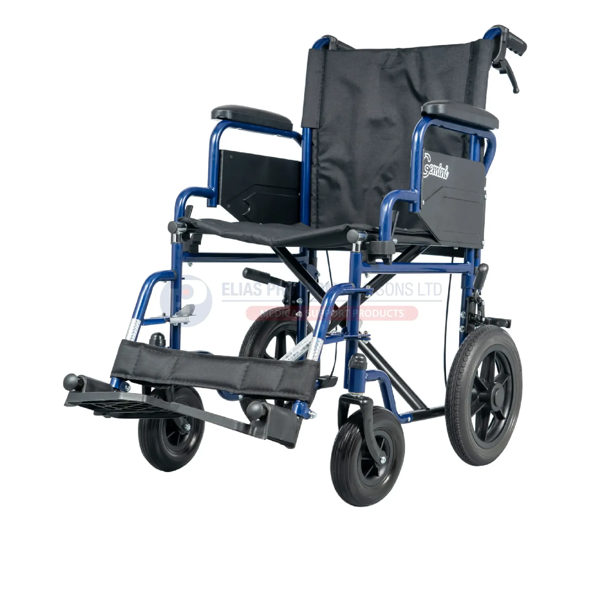 [103141] Wheelchair “Gemini” Blue 46cm Seat Width - Max Weight 125 kg - 0811302B