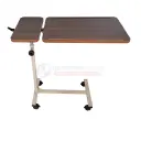 MOBIAK Reclining Overbed Table Adjustable with Wheels Brown – 0806645