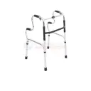 MOBIAK Folding Walking Frame 2-Level Handles Adjustable Steel - 0807998