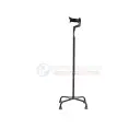 MOBIAK 4-Leg Walking Cane Straight Handle Aluminium Adjustable - 0806510