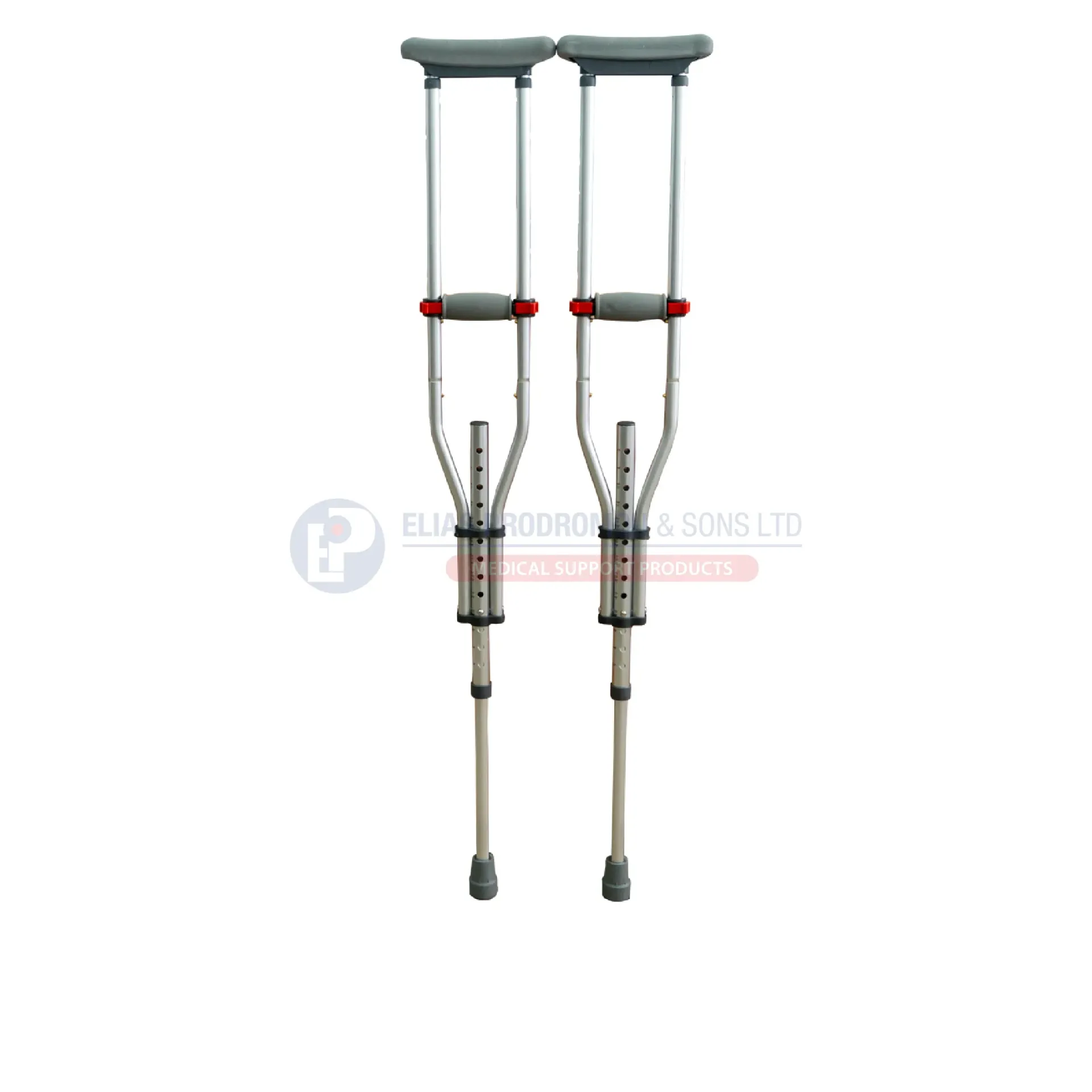 MOBIAK Universal Underarm Crutches Aluminium Adjustable Height - 0804594